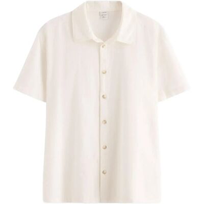 Lindex Shirt In Linen Blend 146/152 Cream 146/152 Lindex Shirt In Linen Blend 146/152 Cream 146/152