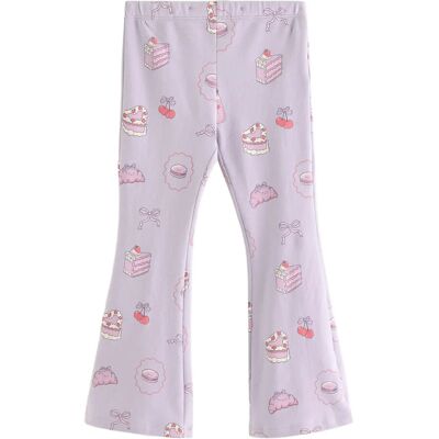 Lindex Leggings Flare Cake Aop 128 Purple 128 Lindex Leggings Flare Cake Aop 128 Purple 128