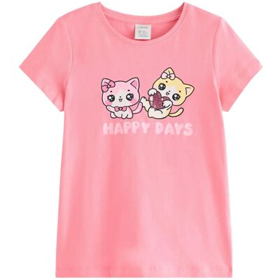 Lindex Top Ss Cats With Sequins Plcem 98 Pink 98 Lindex Top Ss Cats With Sequins Plcem 98 Pink 98