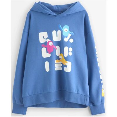 Lindex Sweatshirt Hood Fallguys 134/140 Blue 134/140 Lindex Sweatshirt Hood Fallguys 134/140 Blue 134/140