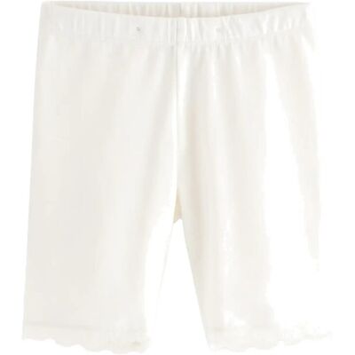 Lindex Cycling Shorts With Lace Trim 128 Cream 128 Lindex Cycling Shorts With Lace Trim 128 Cream 128