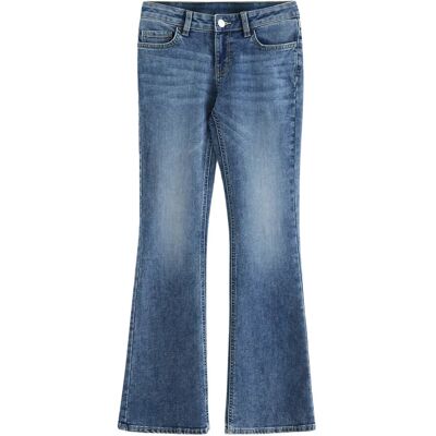 Lindex Freja Flared Leg Jeans With Decorated Back Pockets 140 Blue 140 Lindex Freja Flared Leg Jeans With Decorated Back Pockets 140 Blue 140