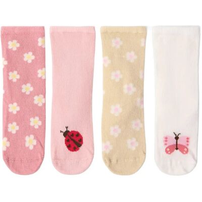 Lindex Socks 4 P W Pattern 16/18 Pink 16/18 Lindex Socks 4 P W Pattern 16/18 Pink 16/18