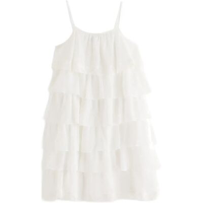 Lindex Flounce Dress 134/140 White 134/140 Lindex Flounce Dress 134/140 White 134/140