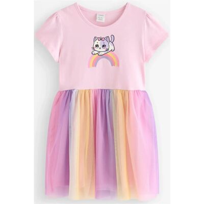 Lindex Dress With Mesh Skirt 116 Pink 116 Lindex Dress With Mesh Skirt 116 Pink 116