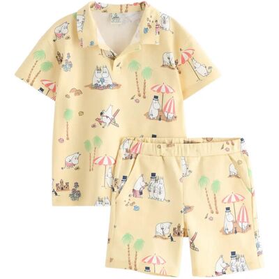 Lindex Set - Top And Sweat Shorts 110/116 Yellow 110/116 Lindex Set - Top And Sweat Shorts 110/116 Yellow 110/116