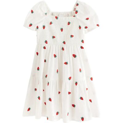 Lindex Dress With Strawberries 122 White 122 Lindex Dress With Strawberries 122 White 122