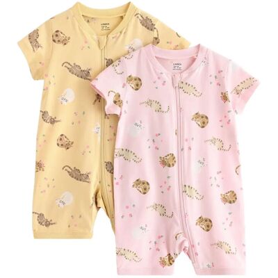 Lindex 2-Pack Pyjama Rompers 74 Yellow 74 Lindex 2-Pack Pyjama Rompers 74 Yellow 74