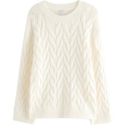Lindex Cable-Knit Jumper 134/140 Cream 134/140 Lindex Cable-Knit Jumper 134/140 Cream 134/140