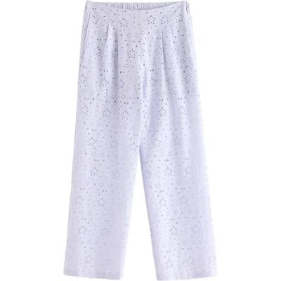 Lindex Trousers With Broderie Anglaise 170 Purple 170 Lindex Trousers With Broderie Anglaise 170 Purple 170
