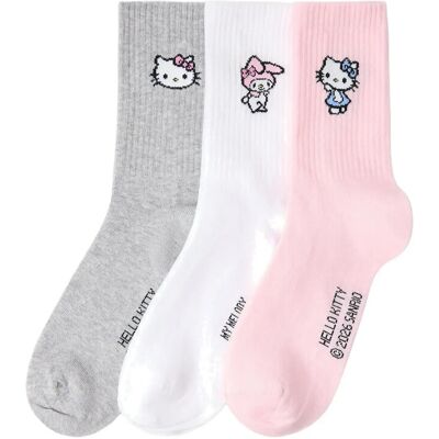 Lindex Hello Kitty 3-Pack Socks 31/33 Pink 31/33 Lindex Hello Kitty 3-Pack Socks 31/33 Pink 31/33