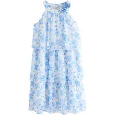 Lindex Dress With Flounces 158/164 White 158/164 Lindex Dress With Flounces 158/164 White 158/164