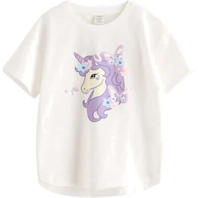 Lindex Cotton T-Shirt 110/116 White 110/116 Lindex Cotton T-Shirt 110/116 White 110/116