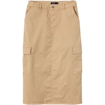 LMTD Nlfthilse Midi Cargo Skirt 170 Beige 170 LMTD Nlfthilse Midi Cargo Skirt 170 Beige 170
