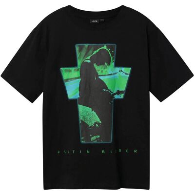 LMTD Nlnasben Justinbieber Ss L Top Unv 146/152 Black 146/152 LMTD Nlnasben Justinbieber Ss L Top Unv 146/152 Black 146/152