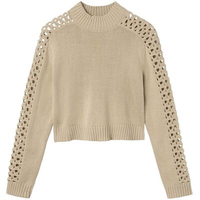 LMTD Nlfnilucca Ls Short Knit 146-152 Beige 146-152 LMTD Nlfnilucca Ls Short Knit 146-152 Beige 146-152