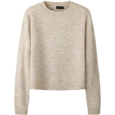 LMTD Nlflodet Ls Short Knit Noos 122-128 Beige 122-128 LMTD Nlflodet Ls Short Knit Noos 122-128 Beige 122-128