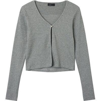 LMTD Nlfkula Ls Rib Cardigan 170/176 Grey 170/176 LMTD Nlfkula Ls Rib Cardigan 170/176 Grey 170/176