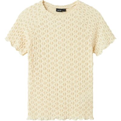 LMTD Nlfralma Ss Short Lace Top 146-152 Yellow 146-152 LMTD Nlfralma Ss Short Lace Top 146-152 Yellow 146-152