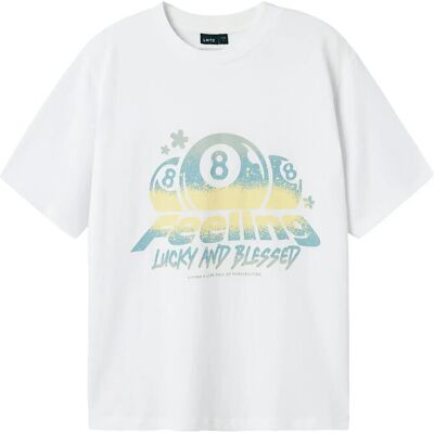 LMTD Nlmfeelin Ss L Top 134-140 White 134-140 LMTD Nlmfeelin Ss L Top 134-140 White 134-140