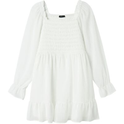 LMTD Nlfheave Ls Short Dress 152 White 152 LMTD Nlfheave Ls Short Dress 152 White 152
