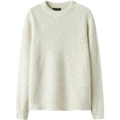 LMTD Nlmkleave Ls O-Neck Knit Noos 122-128 Cream 122-128 LMTD Nlmkleave Ls O-Neck Knit Noos 122-128 Cream 122-128