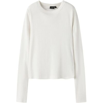 LMTD Nlfhinaja Ls Solid Short S Top Noos 134-140 White 134-140 LMTD Nlfhinaja Ls Solid Short S Top Noos 134-140 White 134-140