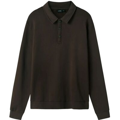 LMTD Nlnnizu Ls Bru Polo Sweat 146-152 Brown 146-152 LMTD Nlnnizu Ls Bru Polo Sweat 146-152 Brown 146-152