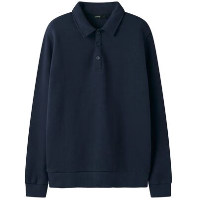 LMTD Nlnnizu Ls Bru Polo Sweat 158-164 Navy 158-164 LMTD Nlnnizu Ls Bru Polo Sweat 158-164 Navy 158-164