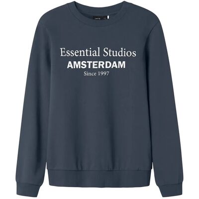 LMTD Nlmness Ls Bru O-Neck Sweat 134-140 Navy 134-140 LMTD Nlmness Ls Bru O-Neck Sweat 134-140 Navy 134-140