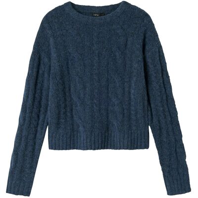 LMTD Nlfnaible Ls Short Knit 134-140 Blue 134-140 LMTD Nlfnaible Ls Short Knit 134-140 Blue 134-140
