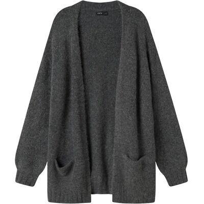 LMTD Nlfnava Ls Long Knit Cardigan Noos 134-140 Grey 134-140 LMTD Nlfnava Ls Long Knit Cardigan Noos 134-140 Grey 134-140