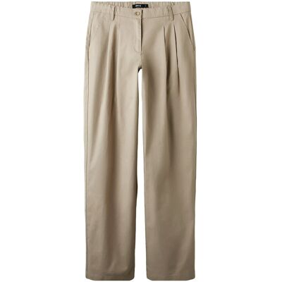 LMTD Nlflyndt Lw Pleat Loose Pant Noos 134 Beige 134 LMTD Nlflyndt Lw Pleat Loose Pant Noos 134 Beige 134