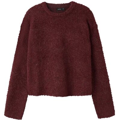 LMTD Nlfroucle Ls Short Knit 134-140 Burgundy 134-140 LMTD Nlfroucle Ls Short Knit 134-140 Burgundy 134-140