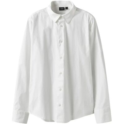 LMTD Nlmmorten Ls Slim Shirt 146-152 White 146-152 LMTD Nlmmorten Ls Slim Shirt 146-152 White 146-152