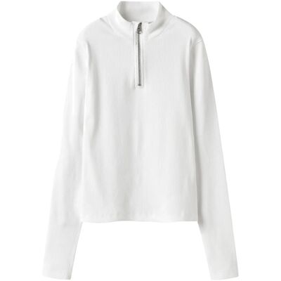 LMTD Nlfhinaja Ls Short S Half Zip Top 134-140 White 134-140 LMTD Nlfhinaja Ls Short S Half Zip Top 134-140 White 134-140