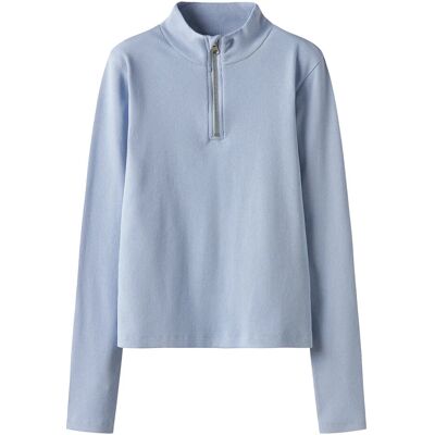 LMTD Nlfhinaja Ls Short S Half Zip Top 134-140 Blue 134-140 LMTD Nlfhinaja Ls Short S Half Zip Top 134-140 Blue 134-140
