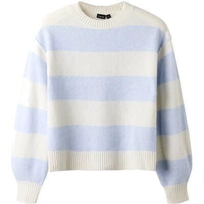 LMTD Nlfbynthe Stripe Ls Short Knit 134-140 Blue 134-140 LMTD Nlfbynthe Stripe Ls Short Knit 134-140 Blue 134-140