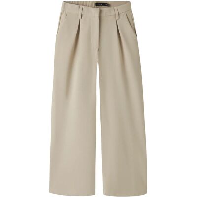LMTD Nlfluis Nw Pleat Wide Pant 176 Beige 176 LMTD Nlfluis Nw Pleat Wide Pant 176 Beige 176