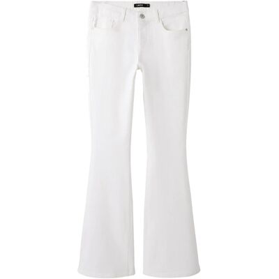 LMTD Nlfbice Twi Lw S Flared Pant 176 White 176 LMTD Nlfbice Twi Lw S Flared Pant 176 White 176