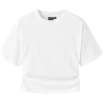 LMTD Nlfnovegat Ss Short Rouched Top 170-176 White 170-176 LMTD Nlfnovegat Ss Short Rouched Top 170-176 White 170-176