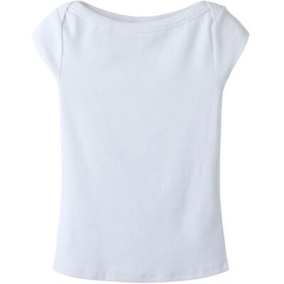 LMTD Nlfenvo Ss Short Boatneck S Top 158-164 White 158-164 LMTD Nlfenvo Ss Short Boatneck S Top 158-164 White 158-164