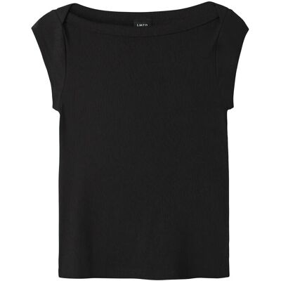LMTD Nlfkana Ss Short Boatneck Top 158-164 Black 158-164 LMTD Nlfkana Ss Short Boatneck Top 158-164 Black 158-164