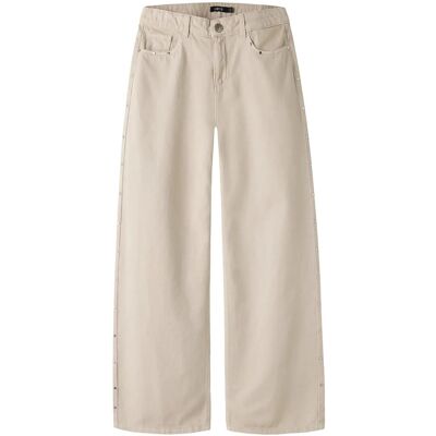 LMTD Nlfhyedstud Lw Twi Lc X-Wide Pant 176 Beige 176 LMTD Nlfhyedstud Lw Twi Lc X-Wide Pant 176 Beige 176
