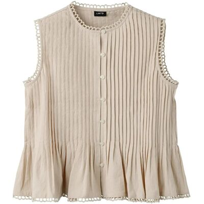 LMTD Nlflosta Sl Short Shirt 122-128 Beige 122-128 LMTD Nlflosta Sl Short Shirt 122-128 Beige 122-128