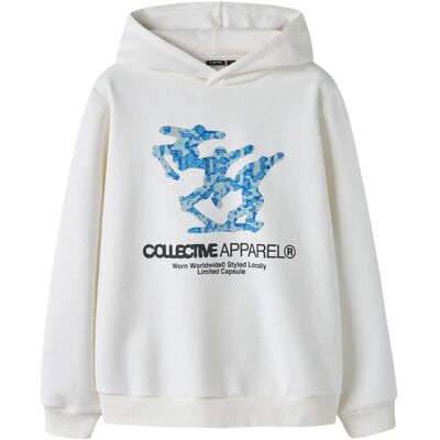 LMTD Nlmundifined Ls Sweat W. Hood 134-140 Cream 134-140 LMTD Nlmundifined Ls Sweat W. Hood 134-140 Cream 134-140