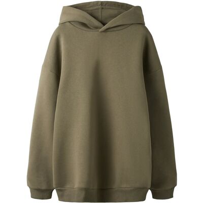 LMTD Nlnrenar Ls Bru Loose Sweat W. Hood 134-140 Khaki 134-140 LMTD Nlnrenar Ls Bru Loose Sweat W. Hood 134-140 Khaki 134-140