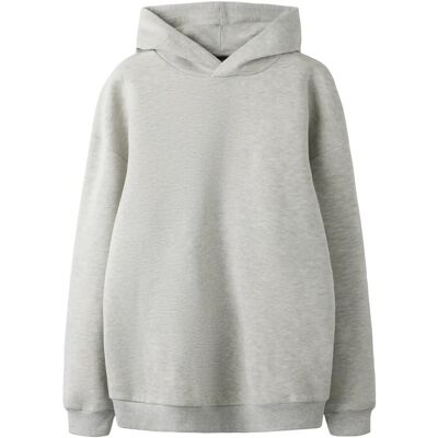 LMTD Nlnrenar Ls Bru Loose Sweat W. Hood 134-140 Grey 134-140 LMTD Nlnrenar Ls Bru Loose Sweat W. Hood 134-140 Grey 134-140