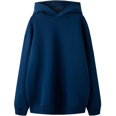 LMTD Nlnrenar Ls Bru Loose Sweat W. Hood 134-140 Navy 134-140 LMTD Nlnrenar Ls Bru Loose Sweat W. Hood 134-140 Navy 134-140