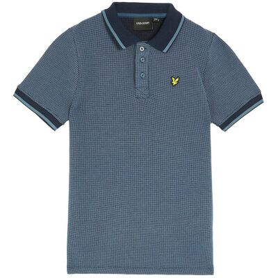 Scott Two Tone Waffle Polo Shirt 140-146 Blue 140-146 Scott Two Tone Waffle Polo Shirt 140-146 Blue 140-146